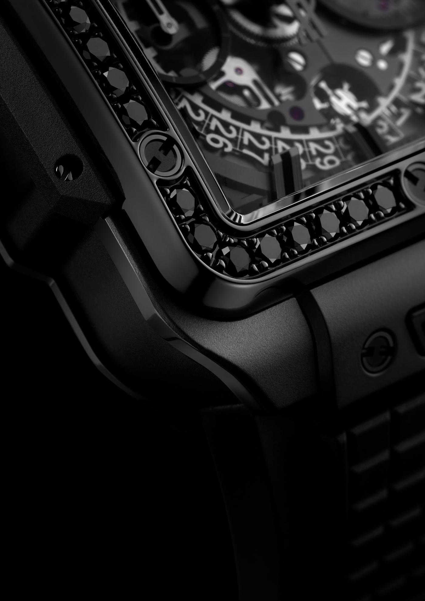 Square Bang Unico All Black Diamonds 42 mm Hublot